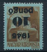 1945 Kisegítő 10P/80f fordított felülnyomással / Mi 815 inverted overprint