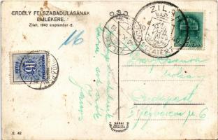 1940 Zilah, Zalau; bevonulás, Éder üzlete / entry of the Hungarian troops, shop + "1940 Zilah v...