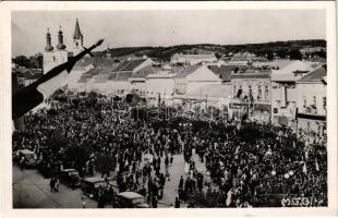 1940 Marosvásárhely, Targu Mures; bevonulás / entry of the Hungarian troops + "1940 Marosvásárhely visszatért" So. Stpl. (EB)