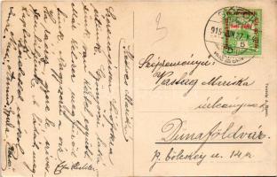 1915 Siófok, Balaton, "BAROSS" gőzös, gőzhajó. Taussig A. 9632. (EK)