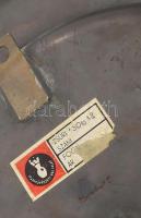 Kopcsányi Ottó (1933-): Ádám és Éva. Réz fali dísztál, jelzett d: 29 cm