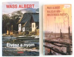 Wass Albert 2 műve: Halálos köd Holtember partján. Bp., 1990, Pallas Lap- és Könyvkiadó. Kiadói papírkötés, kissé viseltes borítóval. + Elvész a nyom. Pomáz, 2003, Kráter Műhely Egyesület. Második kiadás. Kiadói kartonált papírkötés, kiadói papír védőborítóban