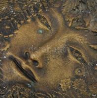 Rácz Edit (1936- ): Fehér lány. Bronz kisplasztika, hibátlan, jelzett, 18x27 cm