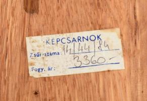 Cyránski (Cziránszki) Mária (1940-2018): Anya gyermekével. Bronz falikép fa keretben. Jelzett, képcs...