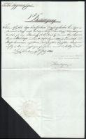 1829-1871 össz. 5 db német ny. részben katonai okmány, egyik Sopronba (Ödenburg) küldött feladóvevén...