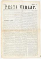 1843 Pesti Hírlap 1843 jan. 15., 213. szám. Szerk.: Kossuth Lajos. Pest, Landerer Lajos-ny., szakadt, foltos, 33-40 p. Benne korabeli hírekkel, érdekes írásokkal, korabeli reklámokkal, gabonaárakkal.