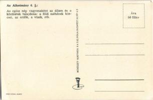 Magyar Népköztársaság, Alkotmány 6. §. Művészeti Alkotások / Hungarian socialist propaganda (vágott ...