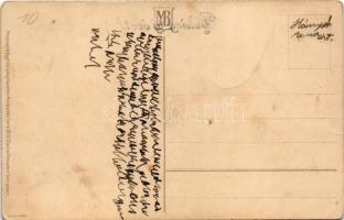 Boldog új évet! Vadász tacskók / New year greeting, hunter dachshund dogs. Meissner &amp; Buch S...