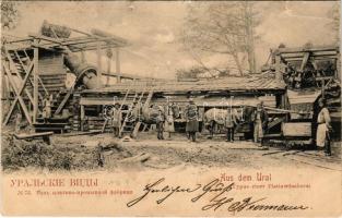 1904 Aus dem Ural. Typus einer Platinwäscherei / Platinum washing plant, Russian folklore (r)