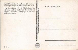 1939 Szeged, Az 1919. évi ellenforradalom 20 éves évfordulója augusztus 6-án. Horthy Miklós kormányz...