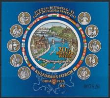 1985 Európai Biztonsági és Együttműködési értekezlet (IX.) Kulturális fórum vágott blokk (6.000)