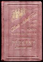 1868 Párkány, Haár Adolf Fiai Liszt és Fűszernagykereskedők jegyzetkönyv, pár bejegyzéssel