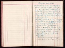 1868 Párkány, Haár Adolf Fiai Liszt és Fűszernagykereskedők jegyzetkönyv, pár bejegyzéssel