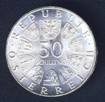 Ausztria 1968. 50Sch Ag "50 éves a Köztársaság" T:1