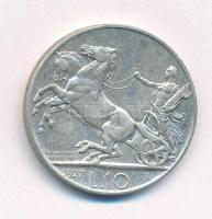 Olaszország 1927R 10L Ag "III. Viktor Emánuel" T:XF Italy 1927R 10 Lire Ag "Vittorio ...