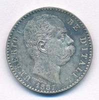 Olaszország 1887R 2L Ag "I Umberto" T:AU Italy 1887R 2 Lire Ag "Umberto I" C:AU Krause KM# 23