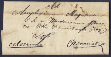 1809 Hivatalos levél gróf Simonyi tannácss aláírásával/ Offical cover