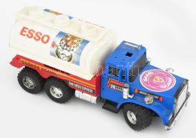 Esso Saab játék tanker autó teherautó műanyag, 31 cm