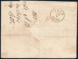 1865 5kr hármascsík levélen / stripe of 3 on cover "GR.SZT.MIKLÓS" - Pest