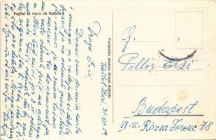 1959 Kastela, Castelli; Pogled sa mora na Kastela / generel view from the sea with ship