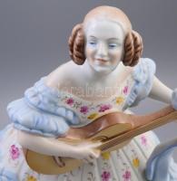 Herendi Déryné nagy méretű figura, Terv.: Ligeti Miklós. kézzel festett, jelzett, hibátlan 36 cm