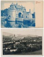 21 db régi külföldi város képeslap / 21 pre-1945 European town-view postcards