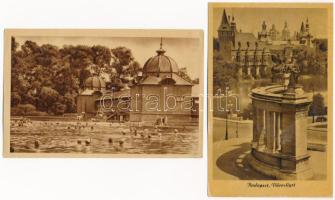 21 db modern magyar város képeslap az 50-es évekből / 21 modern Hungarian town-view postcards from t...
