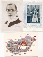 21 db MODERN vallás motívum képeslap: pápák, közte néhány régi lap / 21 modern religion motive postc...