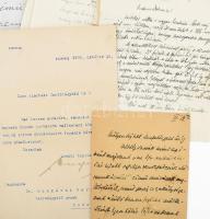 cca 1900-1938 Heller Bernátnak szóló klf levél, dokumentum és levélboríték, és egy Heller Bernát kéz...