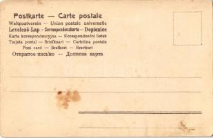 Kártyajósló cigány lány / Gypsy Card fortune teller. Art Nouveau litho (fl)