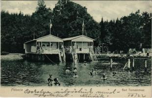 1906 Abbazia, Opatija; Bad Tomascevaz / strand, fürdőzők / beach, bathers