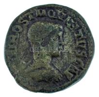 Római Birodalom / Viminacium / Hostilianus 251. AE27 bronz (13,79g) T:VF Roman Empire / Viminacium / Hostilian 251. AE27 bronze [C VAL] HOST M QUINTVS CAE / PMS C-OL VIM - AN XII Moesia standing facing, head left, hands outstretched over a bull and a lion at her sides (13,79g) C:VF