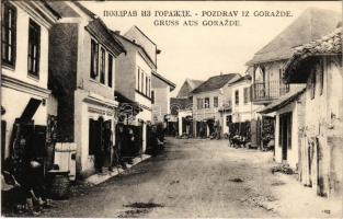 1912 Gorazde, Gorazda; street view with shops. Ansichtskarten-Spezialhaus C. Cappon (EK)