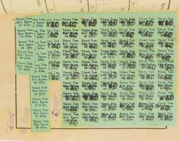 1950 Városi temetkezési biztosító egylet Miskolc tagsági könyv bélyegekkel