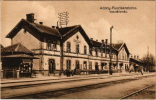 1936 Adony-Pusztaszabolcs, vasútállomás. Hangya szövetkezet kiadása