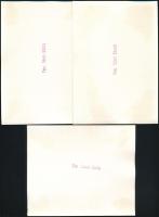 Dánér Károly: Aktok, 3 db fotó, pecséttel jelzett, 17×12 cm