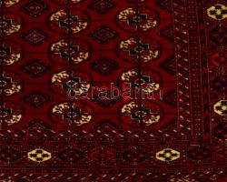 Pakisztáni Bokhara kézzel csomózott gyapjúszőnyeg, jó állapotban, 200x130 cm