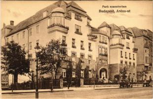 Budapest VI. Park szanatórium, autók. Aréna út (Dózsa György út). Drotleff Jof. Nagyszeben kiadása