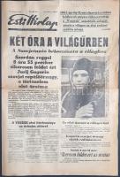 [Folyóirat] ,,Két óra a világűrben. A Szovjetunió békeszózata a világhoz". Az Esti Hírlap polit...
