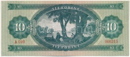 1957. 10Ft "A 099 066315" T:AU nagyobb sarokhajlás / Hungary 1957. 10 Forint "A 099 0...