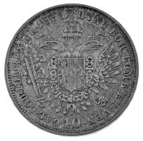 Ausztria 1855A 10kr Ag "Ferenc József" (2,15g) T:XF / Austria 1855A 10 Kreuzer Ag "Fr...