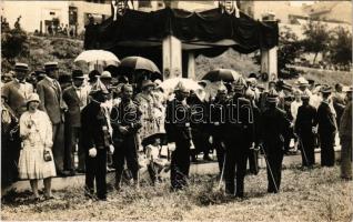 1926 Budapest IV. Újpest, Népsziget, Nemzeti Cserkész Nagytábor, magyar címeres pavilon / Hungarian scout camp. photo