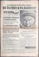 [Folyóirat] ,,Az emberiség történetében először: Nő és férfi a világűrben! Valentyina Tyereskova a k...