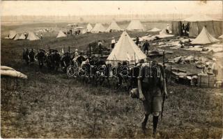 1926 Budapest IV. Újpest, Népsziget, Nemzeti Cserkész Nagytábor / Hungarian scout camp. photo (lyuk / pinhole)