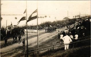 1926 Budapest IV. Újpest, Népsziget, Nemzeti Cserkész Nagytábor Parancsnoksága / Hungarian scout camp. photo (fl)