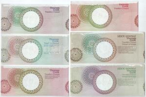 Vegyes "Thomas Cook" utazási csekk minták: Nagy Britannia DN 100P piros "SPECIMEN NO ...