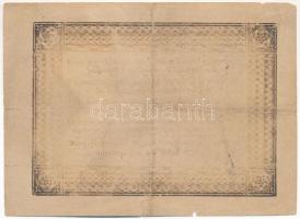 1848. 5ft "Kossuth bankó" barna nyomat, kiolvashatatlan sorszámmal és rendkívül hiányos há...