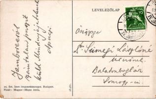 1936 Jó munkát! A 25. Szt. Imre öreg cserkészcsapat képeslapja / Hungarian scout oldboys group. Art ...