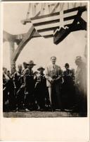 1937 Habsburg Ottó az 5. Cserkész Világdzsemborin Hollandiában / Otto von Habsburg at the 5th World Scout Jamboree in the Netherlands. photo (gyűrődés / crease)