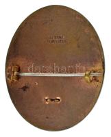 ~1910. "Koronás Vöröskereszt" aranyozott, zománcozott bronz jelvény, hátlapon "MORZSÁ...